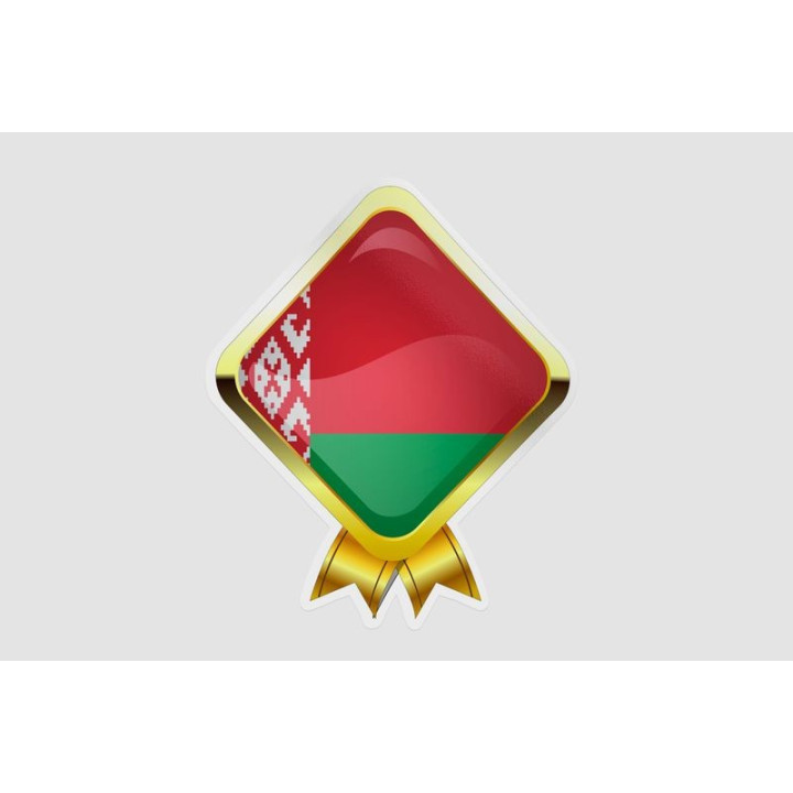 Belarus Flag Style 3 Sticker - DecalsHouse