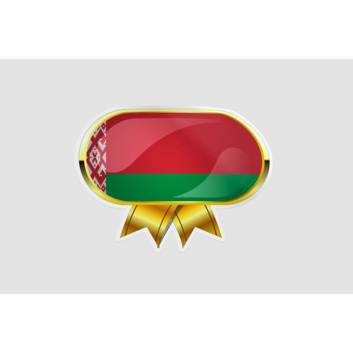 Belarus Flag Style 7 Sticker - DecalsHouse