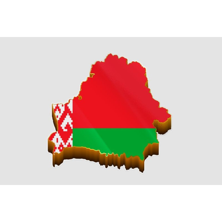 Belarus Map Style 6 Sticker - DecalsHouse