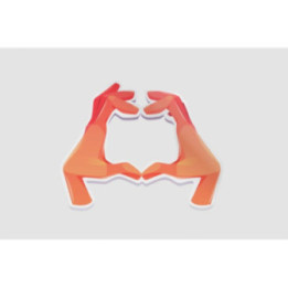 Belarus Opposition Love Gesture Sticker - DecalsHouse