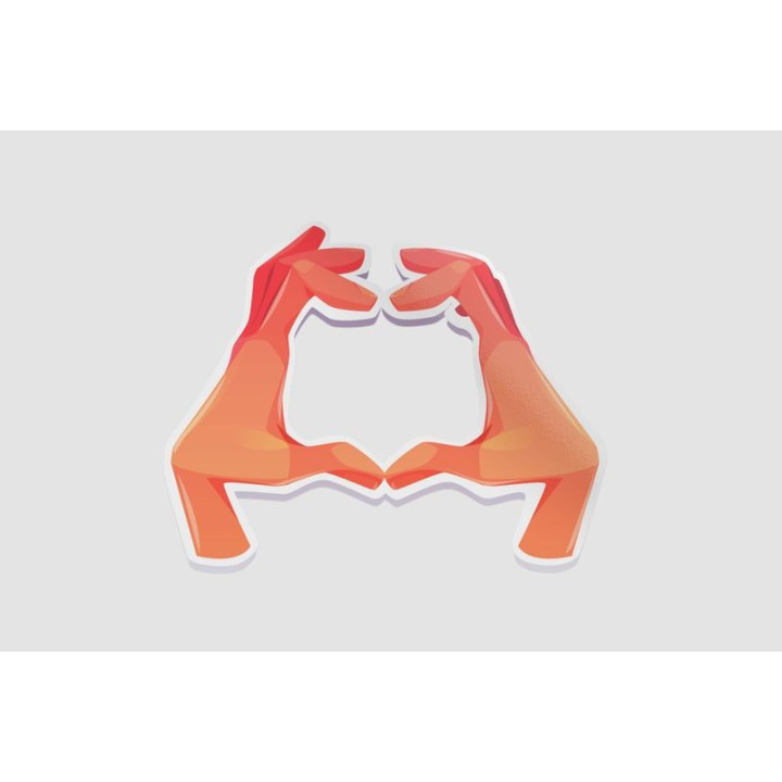 Belarus Opposition Love Gesture Sticker - DecalsHouse