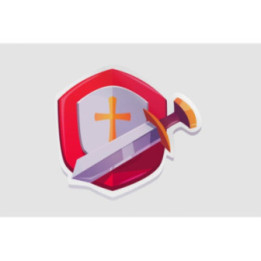 Belarus Shield With Sword Sticker - DecalsHouse