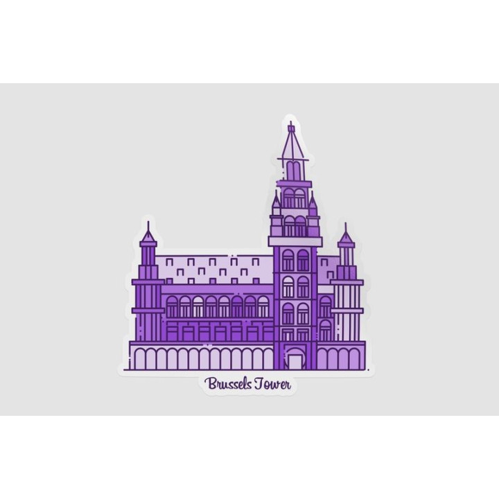 Belgium Brussels Tower Landmark Sticker - DecalsHouse
