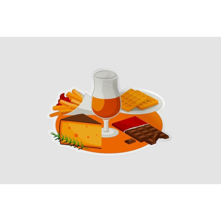 Belgium Cuisine Sticker - DecalsHouse