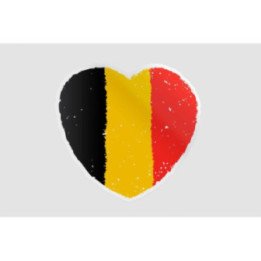 Belgium Flag In Heart Shape Sticker - DecalsHouse