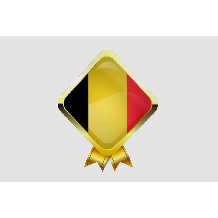 Belgium Flag Style 12 Sticker - DecalsHouse