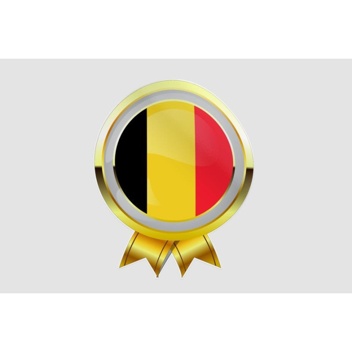 Belgium Flag Style 14 Sticker - DecalsHouse