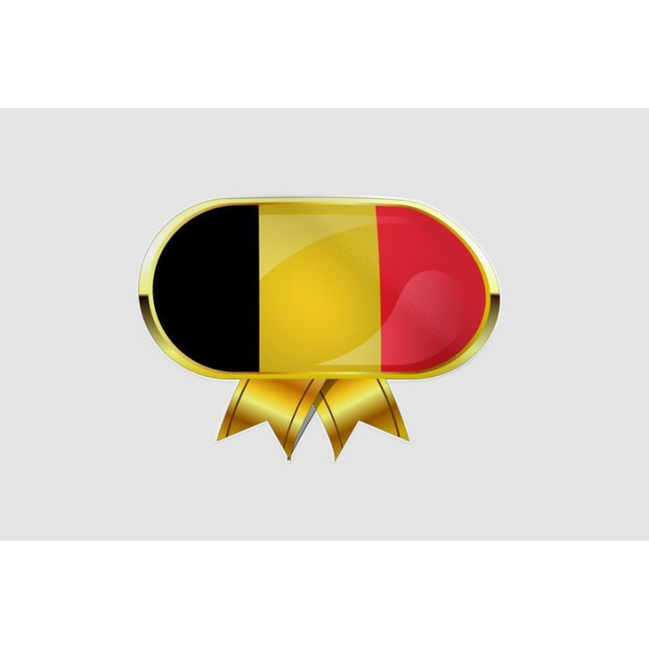 Belgium Flag Style 15 Sticker - DecalsHouse