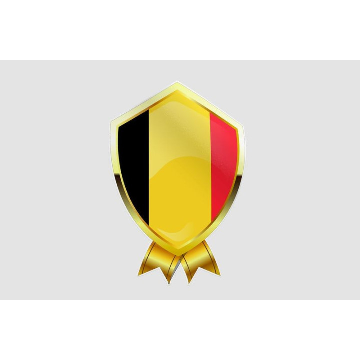 Belgium Flag Style 16 Sticker - DecalsHouse