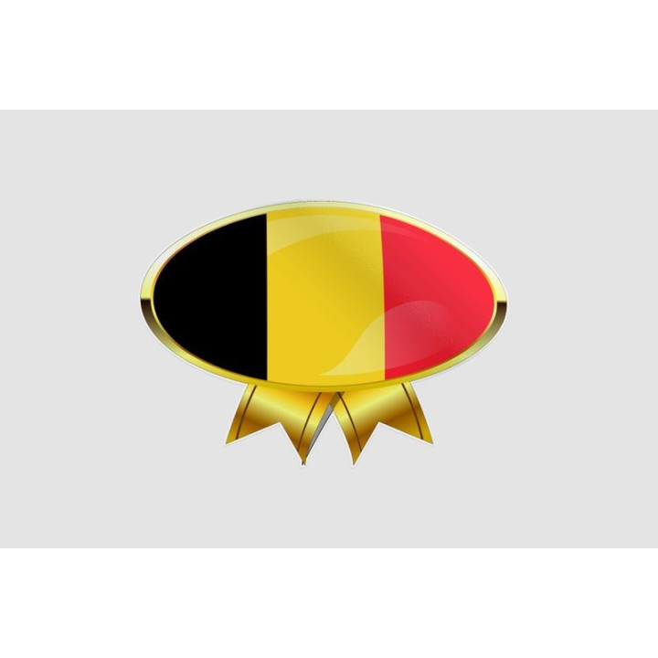 Belgium Flag Style 18 Sticker - DecalsHouse