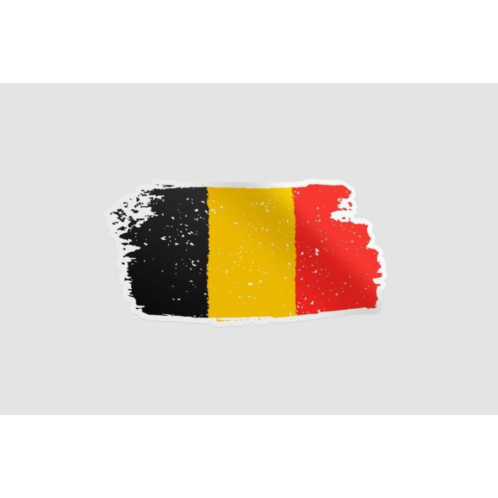 Belgium Flag Style 2 Sticker - DecalsHouse