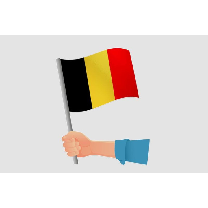 Belgium Flag Style 21 Sticker - DecalsHouse