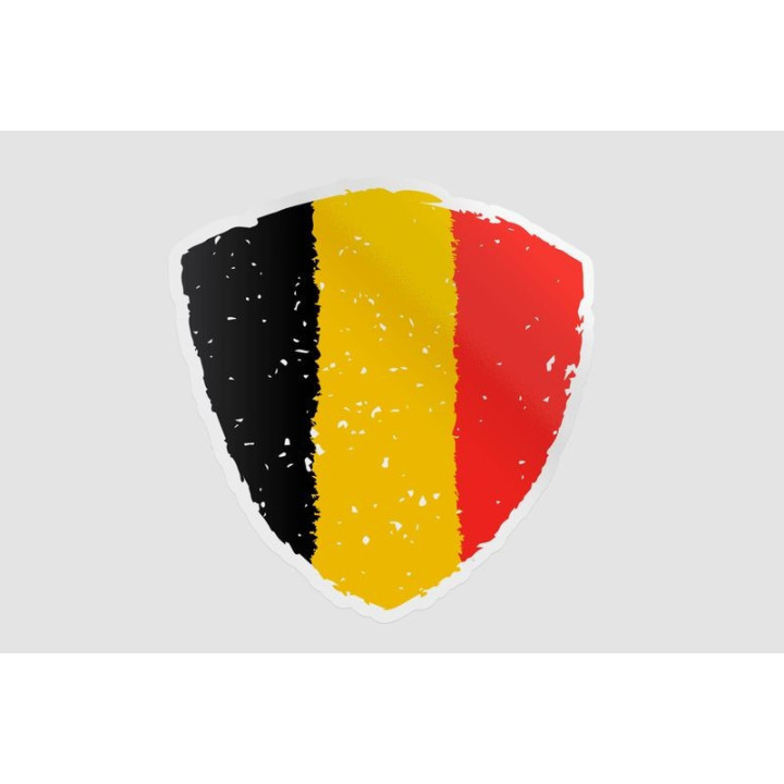 Belgium Flag Style 3 Sticker - DecalsHouse