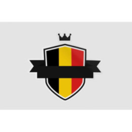 Belgium Flag Style 37 Sticker - DecalsHouse