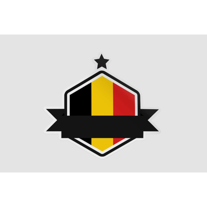 Belgium Flag Style 38 Sticker - DecalsHouse
