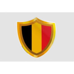 Belgium Flag Style 46 Sticker - DecalsHouse