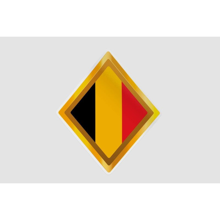 Belgium Flag Style 47 Sticker - DecalsHouse
