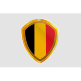 Belgium Flag Style 48 Sticker - DecalsHouse