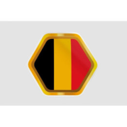Belgium Flag Style 50 Sticker - DecalsHouse