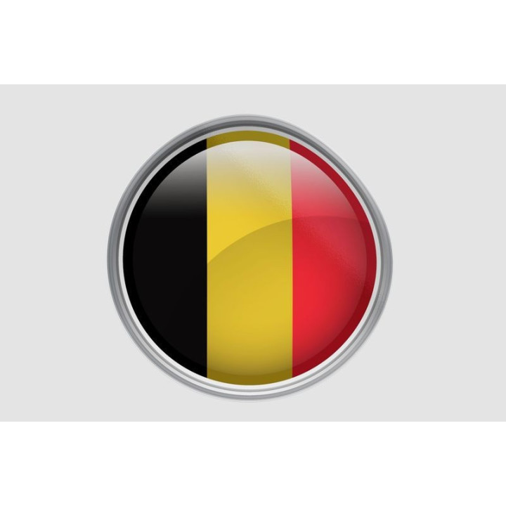 Belgium Flag Style 8 Sticker - DecalsHouse