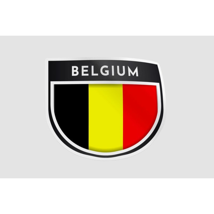 Belgium Flag Style 9 Sticker - DecalsHouse