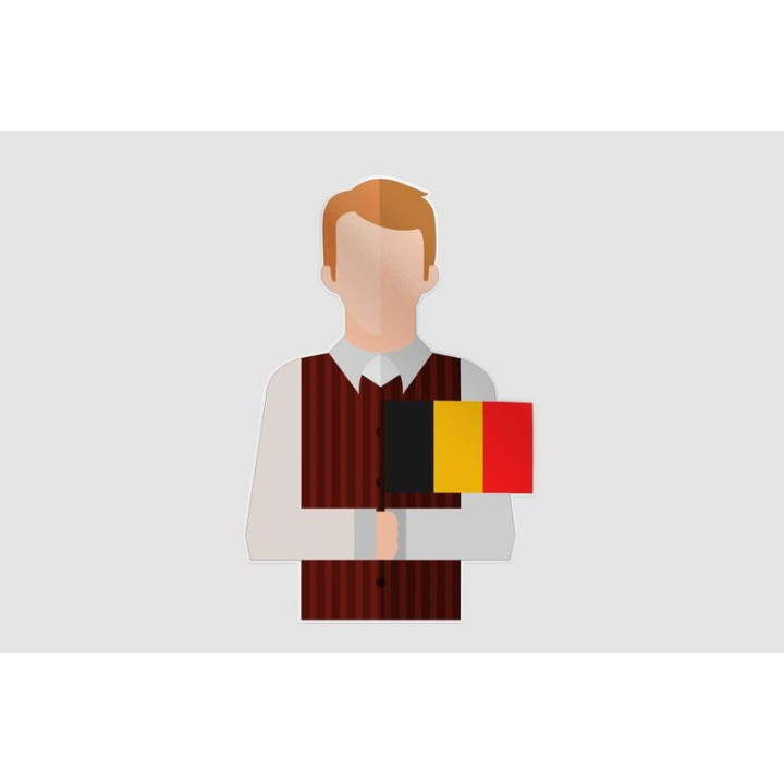 Belgium Man Sticker - DecalsHouse