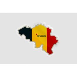Belgium Map Style 2 Sticker - DecalsHouse