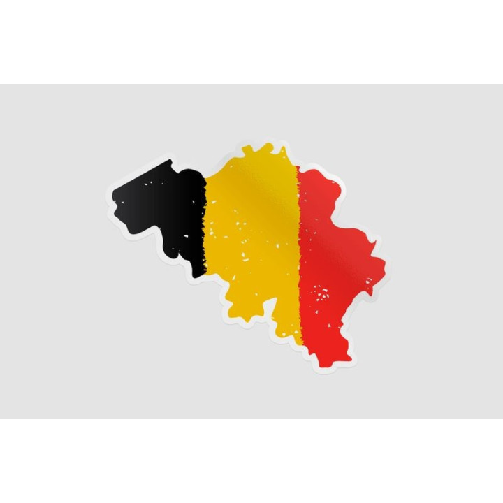 Belgium Map Style 4 Sticker - DecalsHouse