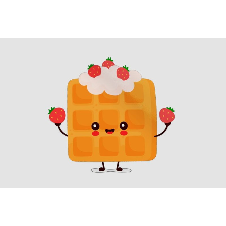 Belgium Waffles Style 2 Sticker - DecalsHouse