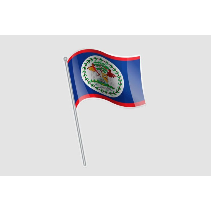 Belize Flag Sticker - DecalsHouse