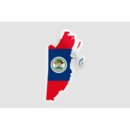 Belize Map Style 3 Sticker - DecalsHouse