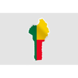 Benin Map Style 3 Sticker - DecalsHouse