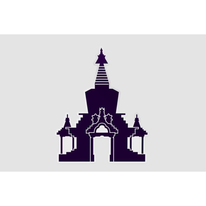 Bhutan Architecture Style 2 Sticker - DecalsHouse