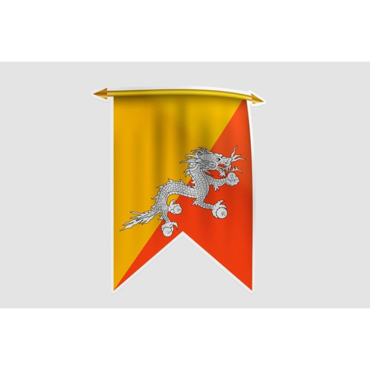 Bhutan Flag Sticker - DecalsHouse