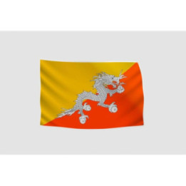 Bhutan Flag Style 10 Sticker - DecalsHouse