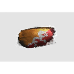 Bhutan Flag Style 11 Sticker - DecalsHouse