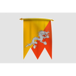 Bhutan Flag Style 3 Sticker - DecalsHouse