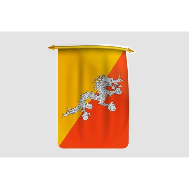 Bhutan Flag Style 6 Sticker - DecalsHouse