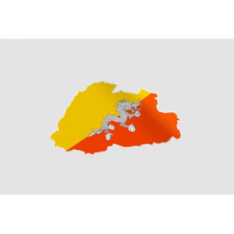 Bhutan Map Sticker - DecalsHouse