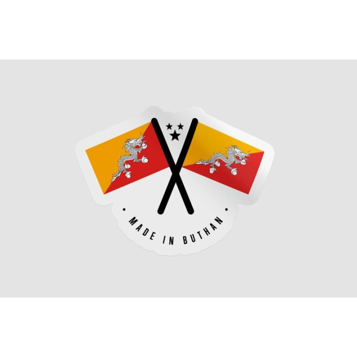 Bhutan Quality Label Style 2 Sticker - DecalsHouse