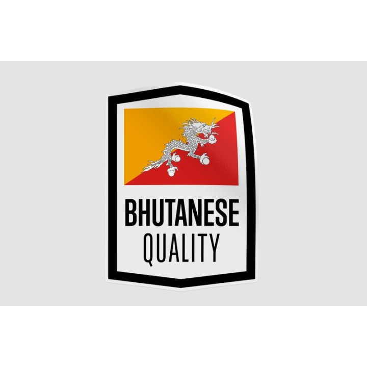 Bhutan Quality Label Style 3 Sticker - DecalsHouse