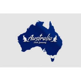Blue Map For Australia Sticker - DecalsHouse