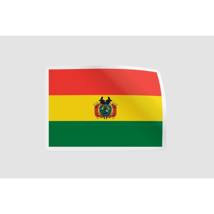 Bolivia Flag Style 13 Sticker - DecalsHouse