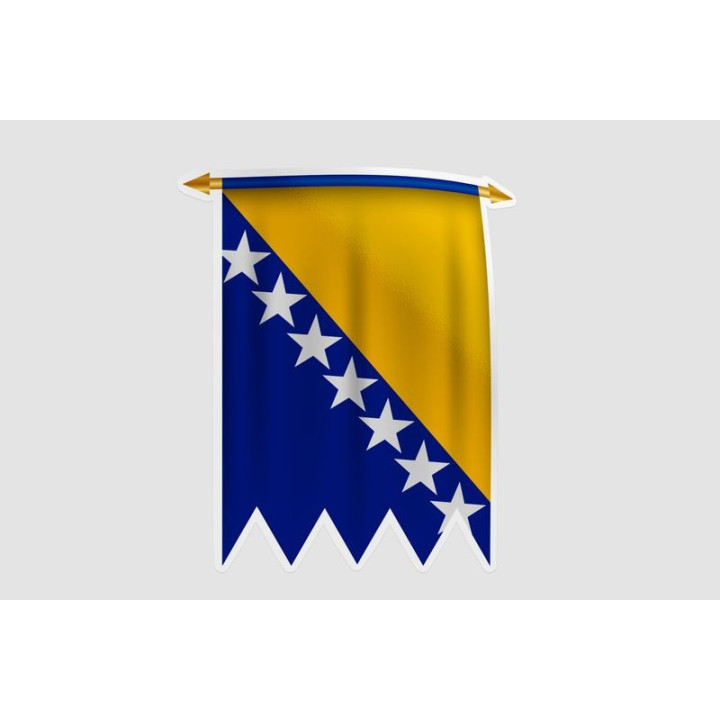 Bosnia And Herzegovina Flag Style 11 Sticker - DecalsHouse
