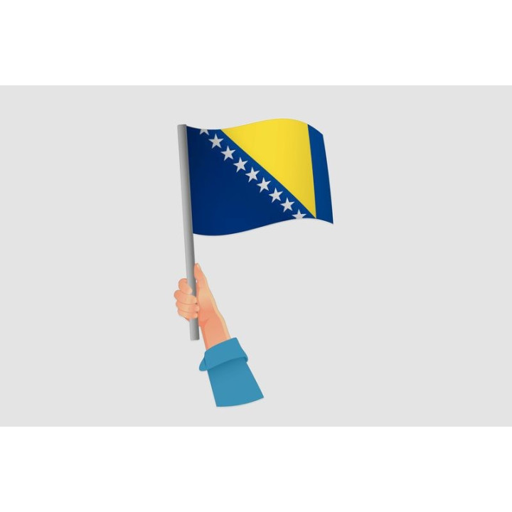 Bosnia And Herzegovina Flag Style 12 Sticker - DecalsHouse