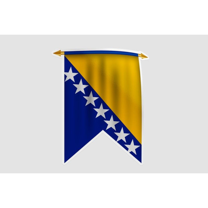 Bosnia And Herzegovina Flag Style 3 Sticker - DecalsHouse
