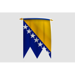 Bosnia And Herzegovina Flag Style 5 Sticker - DecalsHouse