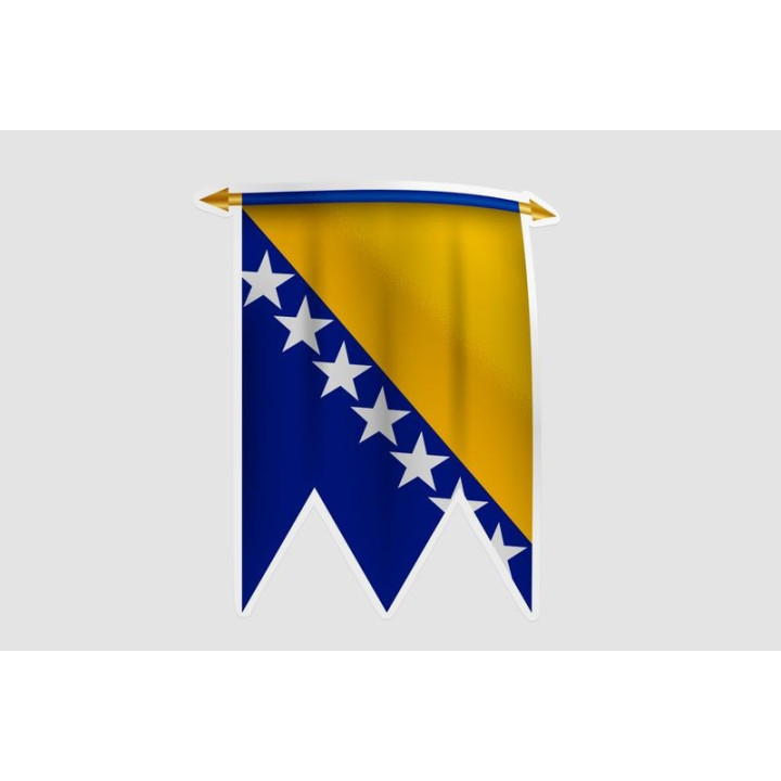 Bosnia And Herzegovina Flag Style 5 Sticker - DecalsHouse