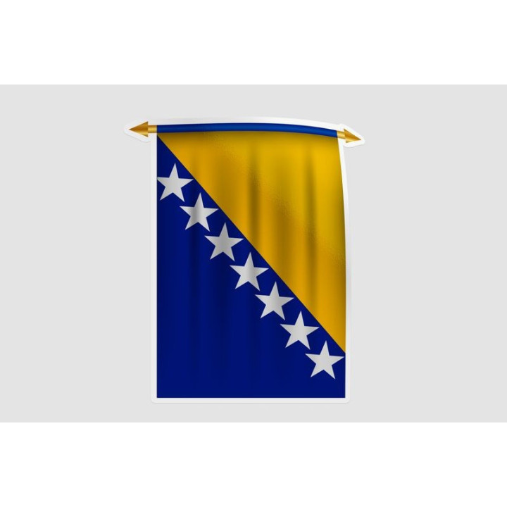 Bosnia And Herzegovina Flag Style 7 Sticker - DecalsHouse