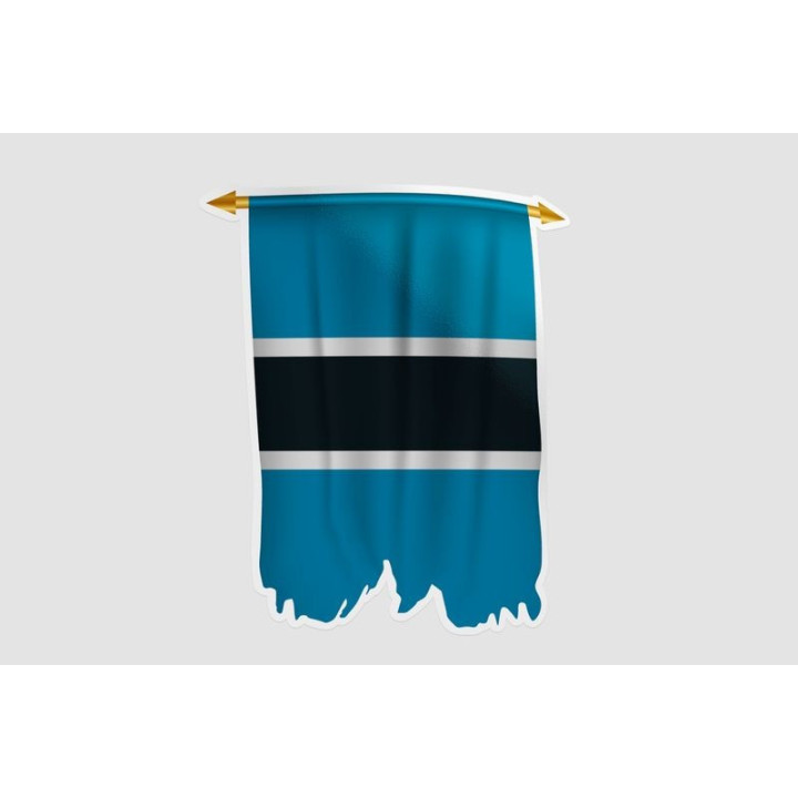 Botswana Flag Style 13 Sticker - DecalsHouse